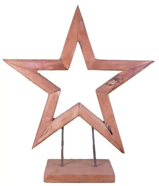 Product image 1 of the product “Teak star (outlines) on a stand, in the sizes from 50 to 70cm ”